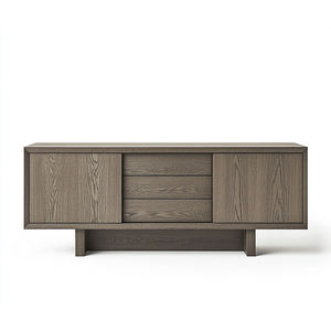 Wood Accent Storage Cabinet With 3 <b>Drawers</b> and 2 Doors Modern <b>Side</b> Cabinet in Stock - Product Image 3