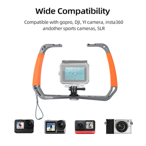 Support <span class=keywords><strong>de</strong></span> caméra <span class=keywords><strong>de</strong></span> plongée étanche - Plateforme stabilisatrice en alliage d'aluminium pour GoPro, DJI, Insta360, photographie sous-marine, vlogging - Product Image 6