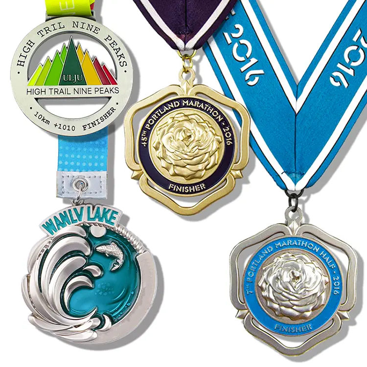 Souvenir medali Silver Race Custom Made 3D Katolik Sport wisuda berlari kosong Liga penghargaan medali untuk Karnaval