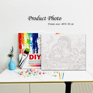 2026New Small <b>Picture</b> Diy Numbered <b>Framed</b> owl Painting Paint by Numbers Kits for Children Kid - Product Image 2