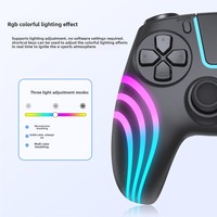P4290 Private Mold P4 Wireless Game Controller Mendukung Komputer PC Dilengkapi Pencahayaan Berwarna-warni Dilengkapi Motor Ganda Bawaan