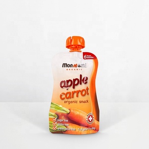Sachet de compote réutilisable en plastique personnalisé avec bec verseur pour aliments pour bébés, confiture, purée, emballage - Product Image 3