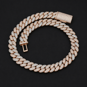 Two Tone 925 Silver 10MM Moissanite Cuban Link <b>Chain</b> <b>Iced</b> <b>Out</b> Hip Hop Necklace Luxury Statement Jewelry for Men - Product Image 4