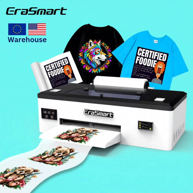 EraSmart Digital 33cm A3 DTF Machine Printer 1390 Pet Film 13inch Impresora DTF Printer With Oven Drying for Any Textile T-Shirt