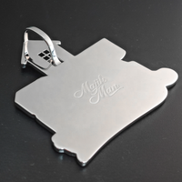 Pendentif personnalisé Hip Hop en argent massif 925 avec moissanite noire et aigue-marine, chiffres et lettres, 3,5 pouces, pour hommes, avec chaînes cubaines de 16 mm
