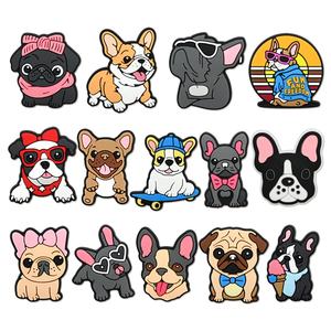 Customized New Cute Diy Chihuahua French Bulldog Clog Sandal Accessories Puppy Paws Shoes Decorations <b>Dogs</b> Mom Shoes Charms - Product Image 1
