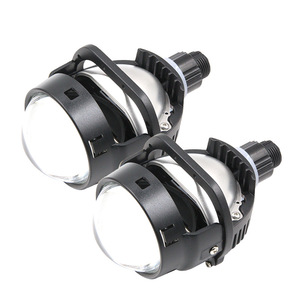 ไฟหน้าแอลอีดีฟิล์มสีฟ้าแบบ Bi โปรเจคเตอร์2.5นิ้ว35W ไฟสูงต่ำไฟ LED สำหรับรถยนต์ระบบแสงสว่างอัตโนมัติ12V 6000K