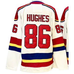 Maillot de hockey Jack Hughes 86 Nico Hischier 13 pour homme, entièrement brodé, uniforme de style NHL - Product Image 5