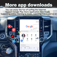 Android 12 Autoradio Multimedia Player für Dodge Ram 2019 2020 2021 2022 Carplay Head Unit mit 360 Tesla Screen Navigation