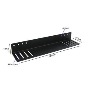 Soporte de Esquina en L de Acero para Cama, 295mm, Negro, Conector de Herraje para Muebles, Soporte para Cabecero - Product Image 1