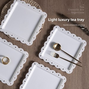 <span class=keywords><strong>Assiette</strong></span> <span class=keywords><strong>carrée</strong></span> en <span class=keywords><strong>plastique</strong></span> minimaliste moderne, plateau à pain grillé, plateau à fruits créatif, support à gâteau de mariage, <span class=keywords><strong>assiette</strong></span> de dîner domestique - Product Image 2