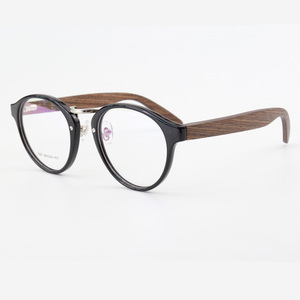 Trung Quốc Bán Buôn Gỗ Temple Kính Khung <span class=keywords><strong>Acetate</strong></span> Khung Quang Eyewear - Product Image 1