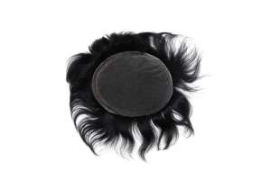 ผมเรมีอินเดียแบบเต็มสำหรับ100% ลูกไม้มัดมือลอนธรรมชาติแบบมองไม่เห็นขนาด38มม. ระบบเปลี่ยนผมของผู้ชาย - Product Image 2