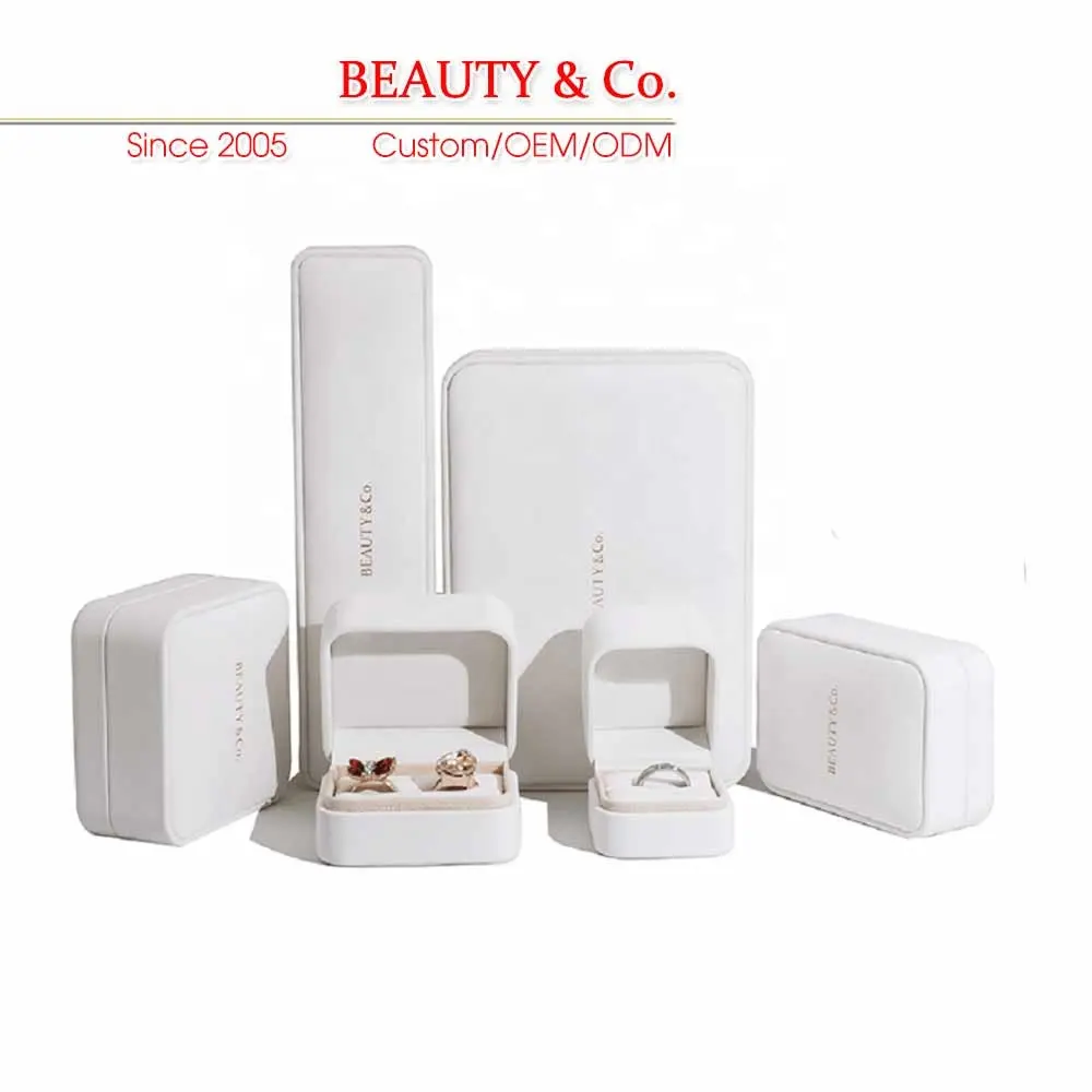 Custom PU Luxury Gift Jewelry Package Box Jewellery Wholesale Bracelets Necklace Earrings Ring Box Packaging Jewelry Box