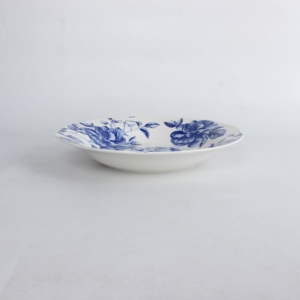 Service de table en <span class=keywords><strong>porcelaine</strong></span> à motif floral Rose de <span class=keywords><strong>Delft</strong></span> bleu et blanc, forme irrégulière - Product Image 4