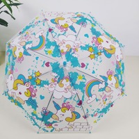 Impression personnalisée du fabricant Sunny Lovely Straight Umbrella pour enfants Qualité Sécurité Paraguas Coffrets Cadeaux Nouveauté Design Style