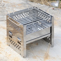 Accessoires de camping Poêle à bois portable Poêle à bois pliable pour l'extérieur Brûlant pour la randonnée en sac à dos, la survie, la cuisine, le pique-nique, la chasse