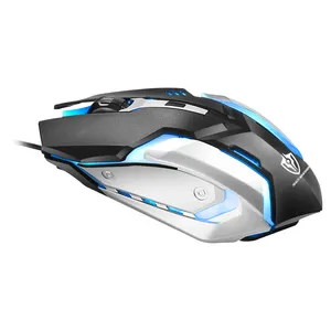 Mouse da gioco ergonomico per computer Usb gioco ottico Mouse Wireless ABS in plastica commutabile RGB