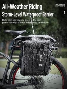 ESLNF Sacs de vélo, sacs de vélo imperméables de grande capacité de 25 L, sacs de selle pour porte-bagages arrière, sac à dos de cycliste - Product Image 4