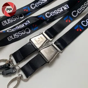 Oem & Odm Mini Luchtvaart Cessna Gesp Lanyard/Veiligheidsgordel Luchtvaartmaatschappij Gesp Lanyard