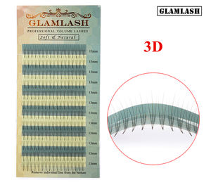 Personnalisé 2D 3D 4D 5D 6D Premade Volume C D Curl Fan Lash Clover <span class=keywords><strong>Extension</strong></span> de <span class=keywords><strong>cils</strong></span> à tige courte Votre marque OEM Private Label - Product Image 3