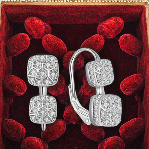 Luxury 925 Sterling <b>Silver</b> Rhodium Plated Moissanite <b>Hoop</b> <b>Earrings</b> with Claw Setting for Women's Wedding Engagement Party Gift - Product Image 3