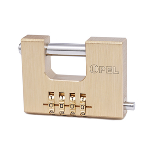 Lucchetto Rettangolare in Ottone Massiccio <span class=keywords><strong>con</strong></span> <span class=keywords><strong>Combinazione</strong></span> Resistente, 70mm 80mm, Impermeabile e Antifurto, Sblocco <span class=keywords><strong>con</strong></span> Password - Product Image 2