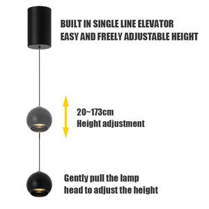 Lampes de piste suspendues à LED COB modernes 7W, montage en surface, corps de lampe en aluminium, à intensité variable, pour salon, intérieur, haute altitude - Product Image 5