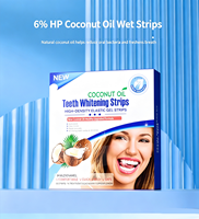 Bandes blanchissantes pour les dents en gel humide 3D à l'huile de coco nourrissante améliorée, ajustement parfait, adhérence élevée, patch blanchissant pour l'hygiène buccale