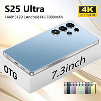 Itel S25 Ultra Pro 7,3 pouces Android 14 5G Deca Core 108MP HD OLED Double SIM CDMA 16 Go+1 To Smartphone LTE Espagnol/Français 120W