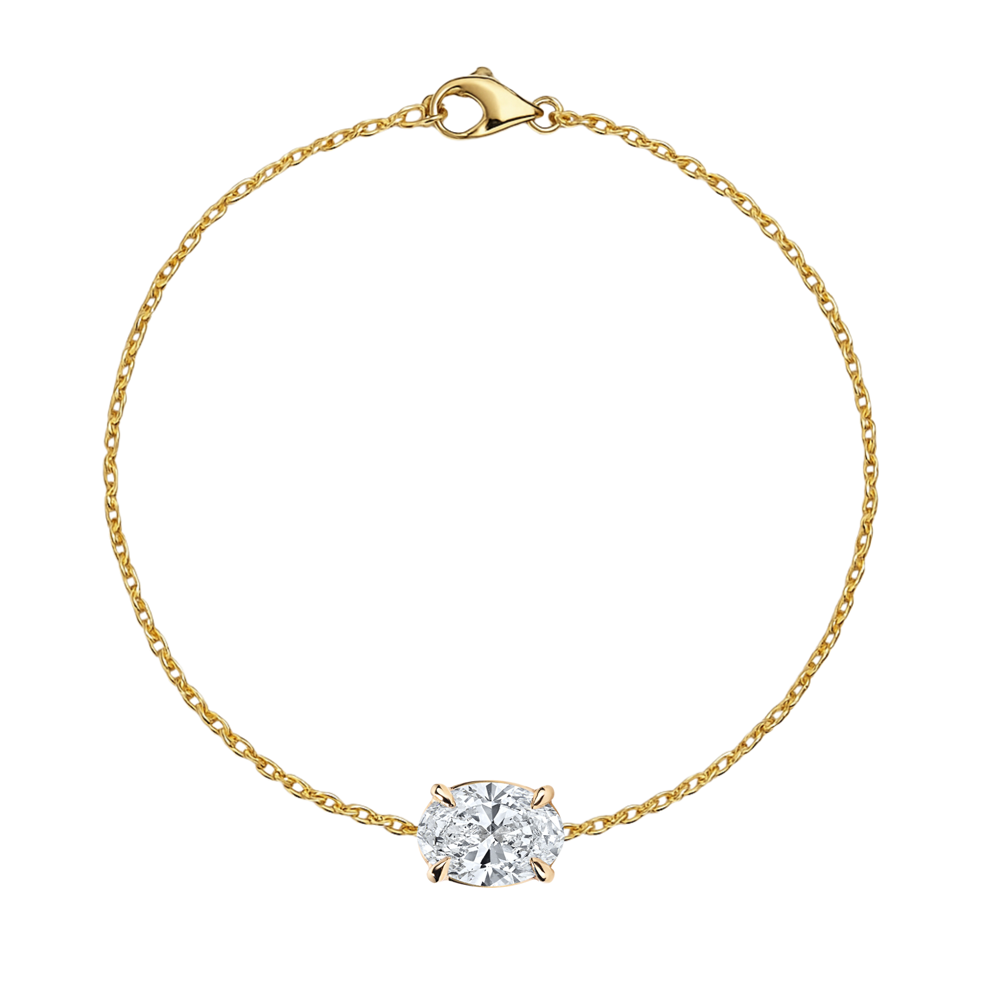 Pulsera de Diamantes Creados en Laboratorio con Corte Ovalado