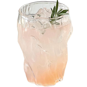 Ô liu Thích hợp thiết kế lấy cảm hứng từ Pleated thủ công chịu nhiệt cốc thủy tinh máy rửa chén lò vi sóng an toàn kinh doanh Quà tặng cà phê nước trái cây - Product Image 6