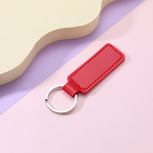 Fabrieksgroothandel op maat gemaakte leren sleutelhanger sleutelhouder hanger retro promotie cadeau blanco luxe PU lederen sleutelhanger - Product Image 5