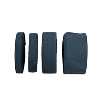 Rouleau élastique tricoté en caoutchouc polyester noir et blanc de largeur personnalisée pour vêtements de sport