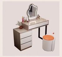 Chine Usine Moderne Blanc Maquillage Vanité avec Lumière Chambre Coiffeuse avec Miroir et Tiroirs