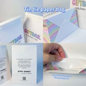 Bolsas de Papel Antigrasa para Dulces al por Mayor, Materiales Reciclados de Grado Alimenticio, Tamaño Personalizable para Empaque de Dulces y Galletas, OEM/ODM Disponible - Product Image 5