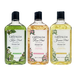 Gel Douche Floral Greenlem aux Pétales – 3 Parfums : Rose, Jasmin, Kiwi – Hydratant, Parfum Longue Durée, Extrait Naturel de Fleurs pour Femme - Product Image 1
