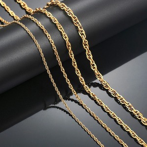 Cadena de Eslabones Trenzados de Acero Inoxidable, Collar Largo para Mujeres y Hombres, Gargantilla Punk Rock, Color Dorado/Plateado, Accesorios de Joyería, Regalo - Product Image 6