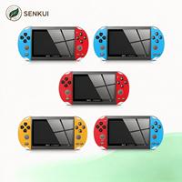 Console de jeu X7 4,3 pouces avec 12000+ jeux intégrés, double joystick, écran HD tactile, console de jeu portable