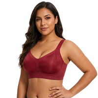 Soutien-gorge push-up sans armatures, bonnet 3/4 moulé, maintien doux, grandes tailles M à 5XL, vente en gros, brassière femme en cinq couleurs