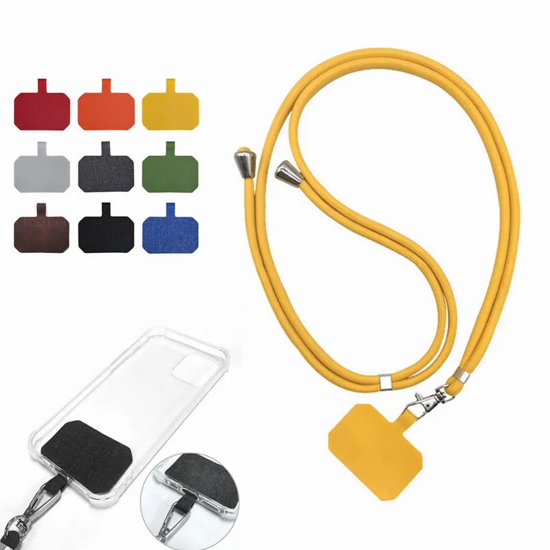 Лидер продаж, Универсальный Регулируемый ремешок через плечо, ожерелье, плечевой ремень, шнурок с нейлоновой наклейкой для чехла мобильного телефона