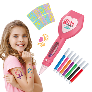 Juego de pluma de tatuaje de belleza <span class=keywords><strong>para</strong></span> niñas, juego de pluma de maquillaje de Adorno - Product Image 1