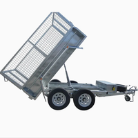 Remorque à benne basculante personnalisée pour le transport d'herbe, remorque de transport agricole avec cage de 600 mm