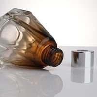 Bouteilles en verre de luxe vides de 60 ml en forme de cône, couleur marron dégradé, pour diffuseur à bâtonnets, personnalisables, vente en gros