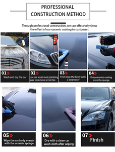 Revêtement de verre hydrophobe 4 en 1, anti-rayures, pour vernis de voiture, céramique liquide de qualité supérieure pour l'entretien de la peinture automobile - Product Image 4