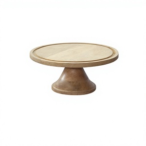 Base Redonda de Madera para Pastel, Hecha a Mano, Diseño de Pedestal de Madera Sólida, Ecológica, AZ ENTERPRISES AZE-WCS023, Apta para Lavavajillas - Product Image 3