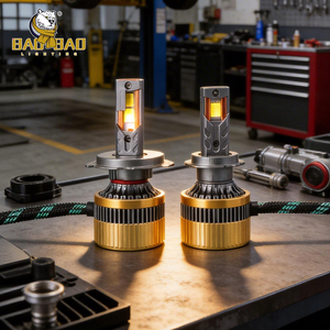 Phares LED automobiles 12V M8 130W 13000LM H4 H7 H11 9005, ampoules <span class=keywords><strong>de</strong></span> phares modifiées pour voitures, vente directe usine, pièces automobiles - Product Image 6