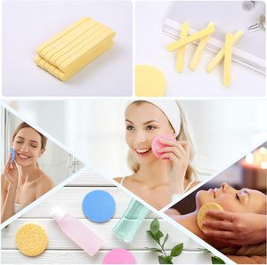 Éponges faciales compressées, éponges faciales compressées au curcuma et à l'acide kojique, tampons nettoyants pour le visage, éponges faciales pour le nettoyage et l'exfoliation - Product Image 6