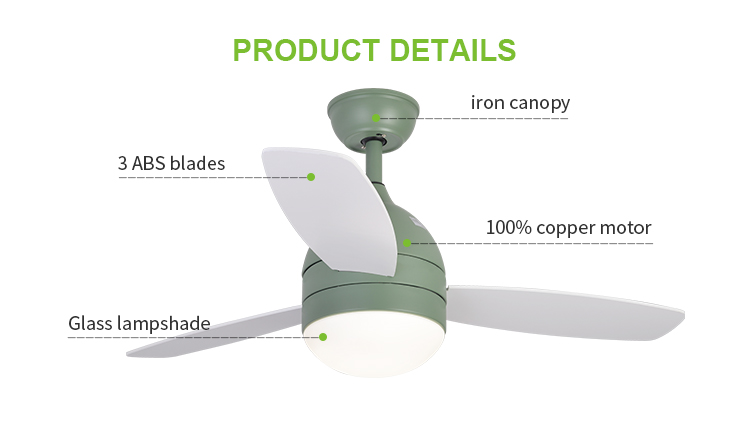 Breezelux Home Office 42 Inch 3natural MDF fans 220V 70W ac Motor Decorative Ceiling Fan with LED Light