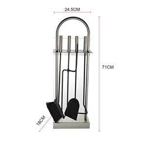 Kit de 5 Herramientas Modernas de Limpieza para Chimeneas de Hierro con Asas de Acero Inoxidable para Chimeneas de Leña - Venta al por Mayor de Fábrica - Product Image 4